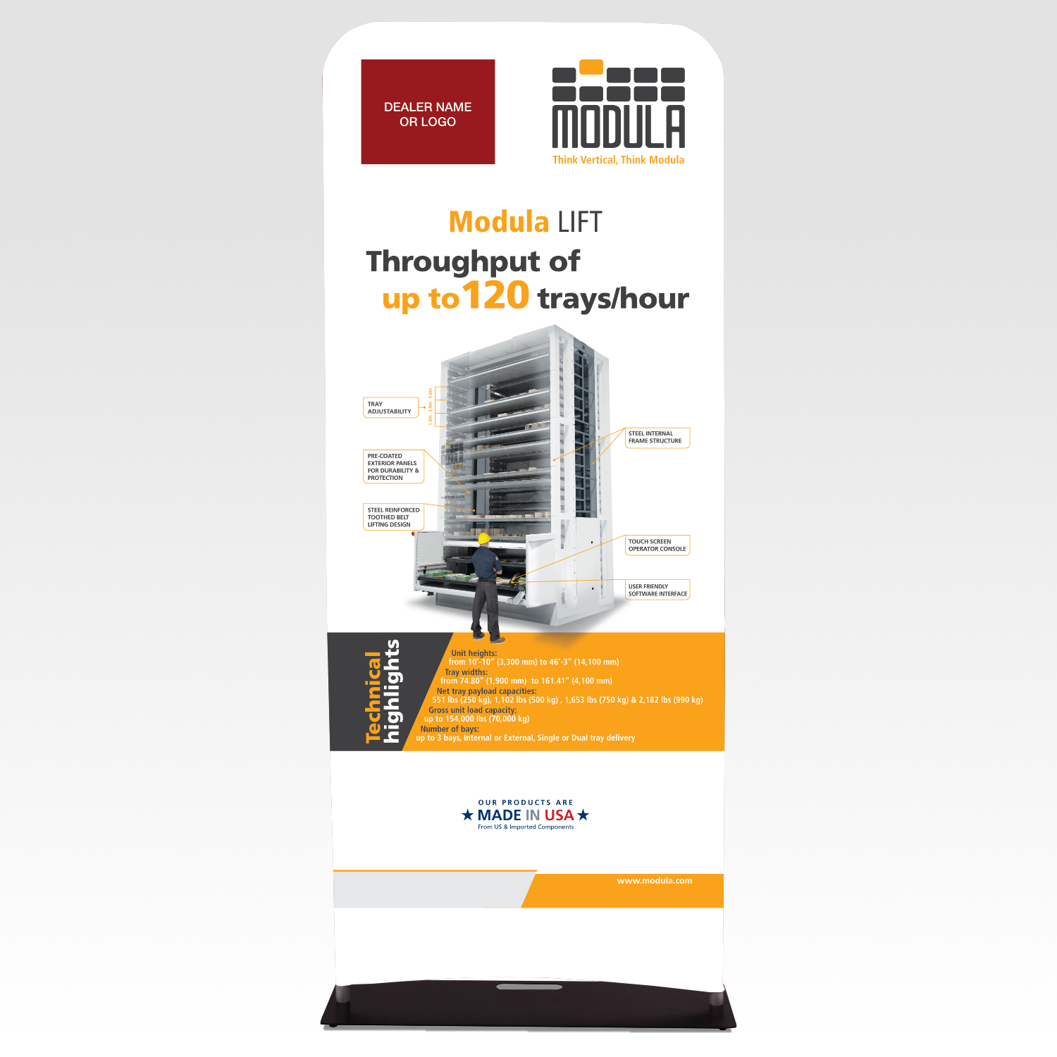 3' EuroFit Banner Display Kit - Authorized Dealer