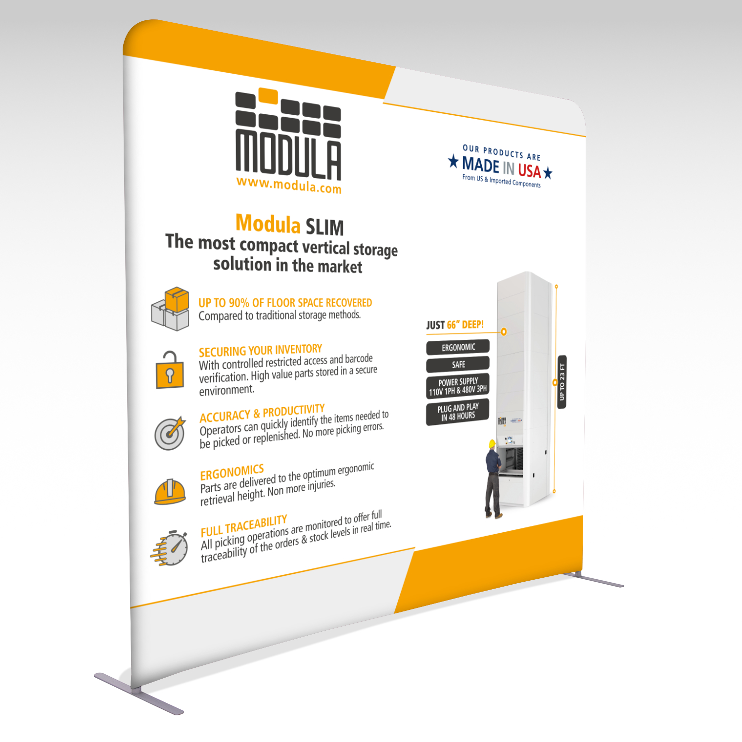 8'W x 90"H EuroFit Straight Wall Kit